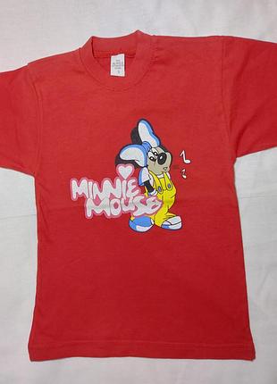 Футболка для девочки на 7 лет на рост 122 minnie mouse