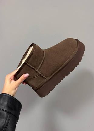 🤎 ugg ultra mini platform | chocolate brown suede 🤎 8