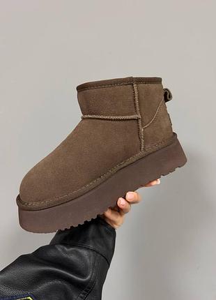 🤎 ugg ultra mini platform | chocolate brown suede 🤎 4