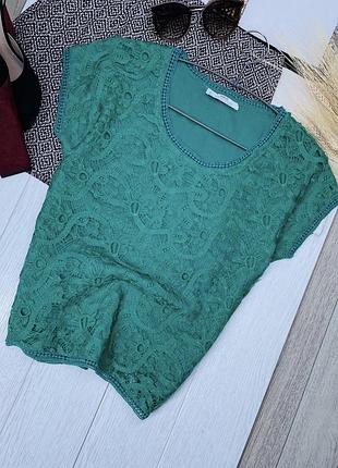Мереживна блуза mango xs жіноча блуза ажурна