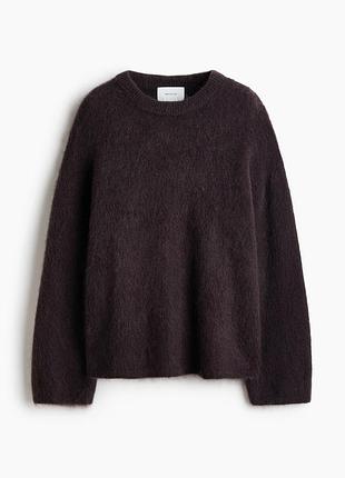Кардиган жіночий h&m пухнастий вільного крою чорний