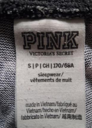 Сірі домашні лосини з дрібним принтом фірмових собачок суббренду victoria's secret pink. 4