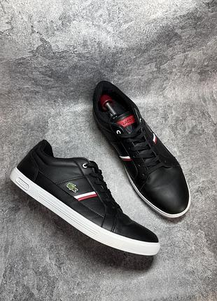 Оригинальные кожаные кроссовки lacoste