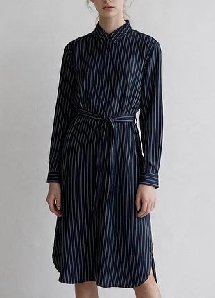Темно-синя сукня в смужку uniqlo