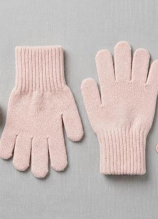 Вязаные перчатки для девочки нм 4-8 лет