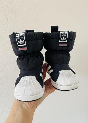 Чоботи дитячі зимові adidas чорно-білі, розмір 21 (13 см)