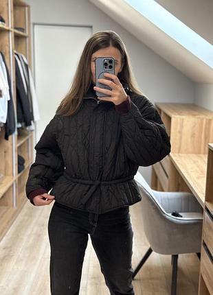 Куртка жіноча zara стьобана чорна розмір s