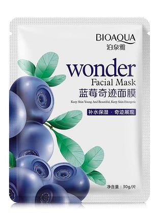 Тканевая маска для лица bioaqua blueberry facial mask с экстрактом черники, 30 г