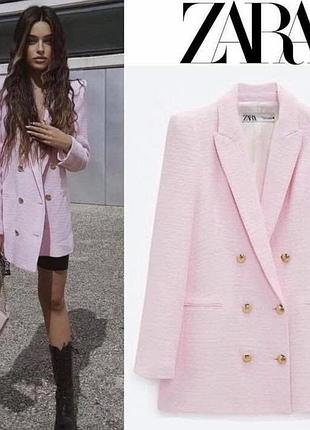 Жіночий рожевий жакет піджак zara
