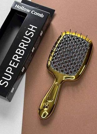 Расческа супер браш hollow comb силиконовый ворс (21*9*5см) 210456 тм eстет