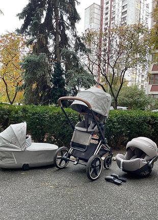 Cybex priam 3 в 1 — люлька, прогулянковий блок, автолюлька cloud z i-size