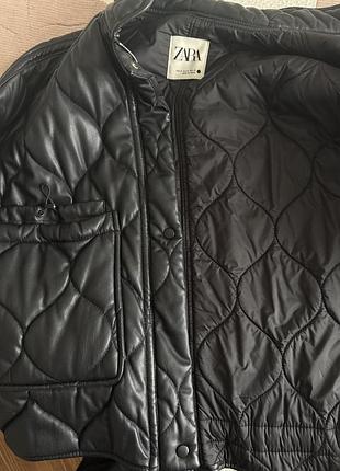 Куртка zara з екошкіри 4