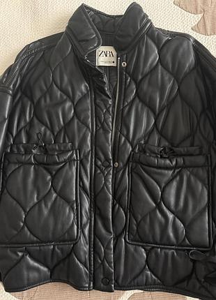 Куртка zara з екошкіри
