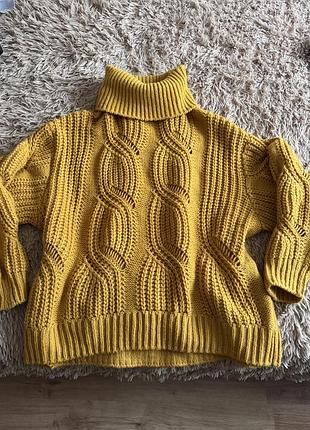 Светр жіночий h&m оверсайз гірчичний