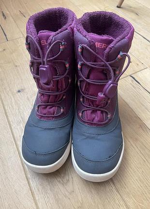 Чоботи для дівчаток merrell snow drift waterproof, фіолетові, розмір 35 (устілка 22-22.5 см)