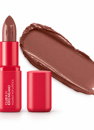 Кремовая помада для губ kiko milano club k pigment pop lipstick - 23 lowkey icon - теплый тауп (000110-23)