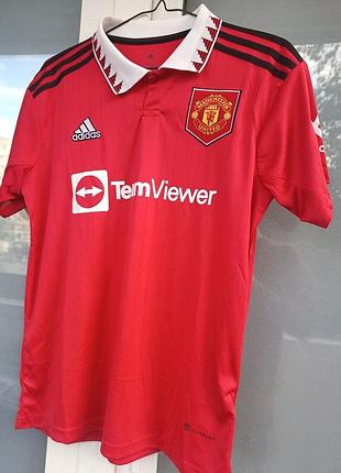 Оригинальная домашняя футболка manchester united 2022/2023 - adidas aeroready (размер s, факт m)