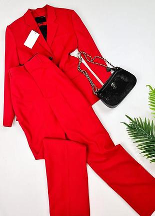 Червоний костюм zara , блейзер, піджак
