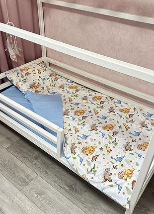 Комплект постельного белья для детей «дино» полуторний комплект
