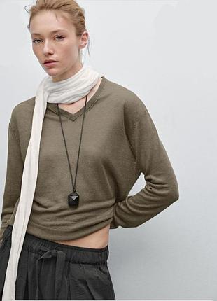 Massimo dutti новый джемпер 100% лён 6