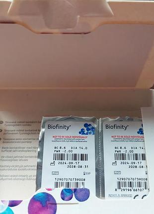 Biofinity coopervision (биофинити) контактные линзы одномесячные для зрения