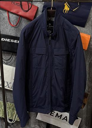 Куртка чоловіча вітрівка jeff banks london waterproof jacket синій xl
