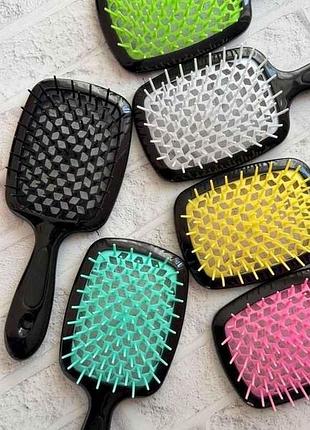 Расческа супер браш hollow comb черная ручка (21*9*5см) 210677 тм eстет