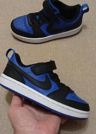 Кросівки для дітей nike хайтопи синьо-чорні, розмір 28, довжина устілки 18,5 см