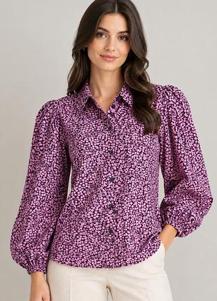 Блуза, рубашка женская с цветочным принтом h&amp;m