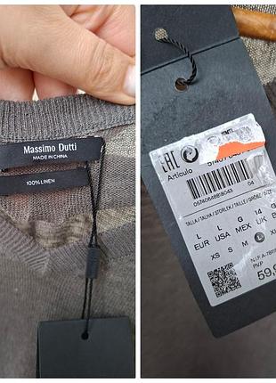 Massimo dutti новый джемпер 100% лён 9