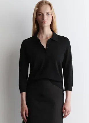 Джемпер поло женский cos merino wool polo jumper / s