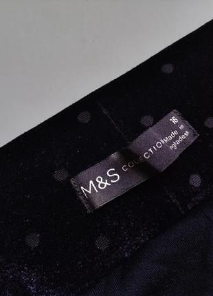 Темно-синяя велюровая юбка marks &amp; spencer 2