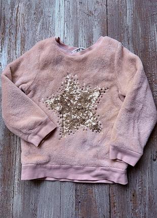 Плюшевий світшот h&m 3-4 роки 2