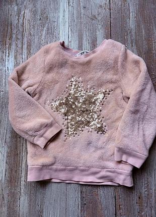 Плюшевий світшот h&m 3-4 роки
