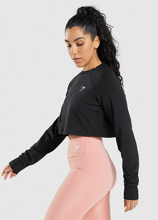 Укороченный свитшот gymshark тренировочный укороченный свитер оригинал