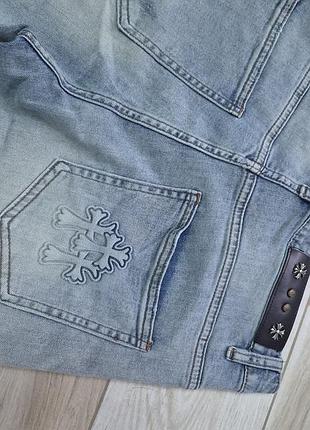 Джинси чоловічі chrome hearts блакитні, розмір 31