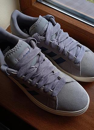 Кроссовки adidas court base 00s jq6017 оригинал новые р.44 натуральная замша серые