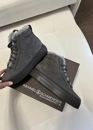 Стильные зимние кеды на меху kennel &amp; schmenger 5