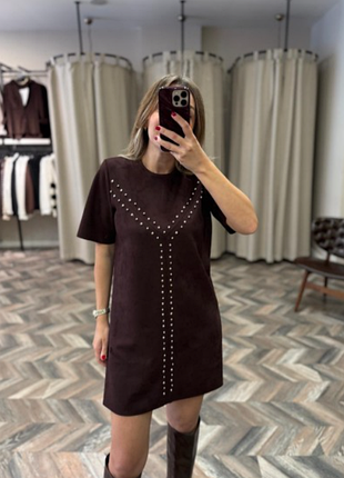 Замшеве плаття zara