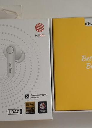Беспроводные наушники earfun air pro 4+ tws с anc до 50 дб, bluetooth 6.0, ldac, aptx lossless, 54 ч