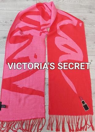 Красный женский шарф victoria's  secret(32 см на 105 см)