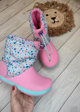 Зимние сапоги,сапоги,ботинки crocs crocband lodgepoint graphic winter boot j2