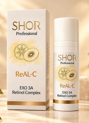Крем для обличчя shor professional real-c exo 3a retinol complex для оновлення та омолодження шкіри