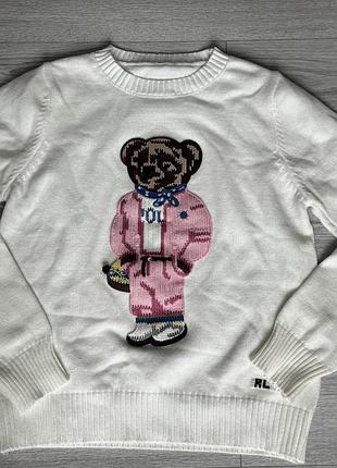 Светр polo ralph lauren із рожевим ведмедиком