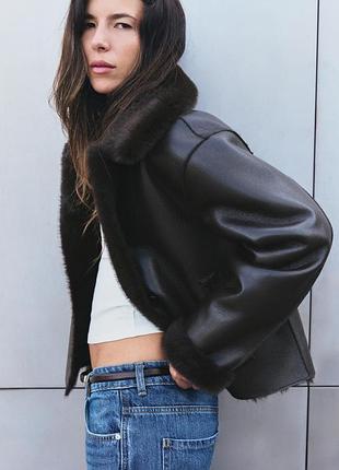 Куртка дублянка двостороння zara new