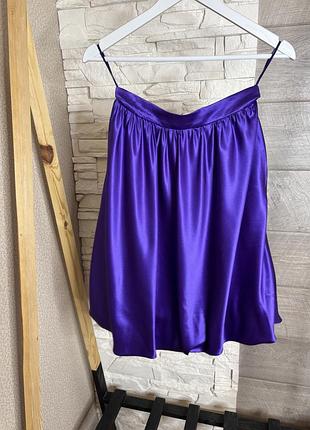 Жіноча оригінальна спідниця dolce&gabbana purple silk skirt it38(xs-s)