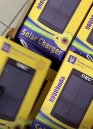 Повербанк ukc solar charger 90000 mah