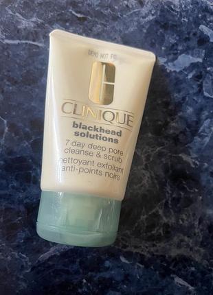 Скраб для обличчя clinique blackhead solutions 7 day deep pore cleanse & scrub