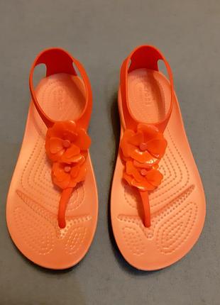 Crocs serena embelish (w7) оранжевые