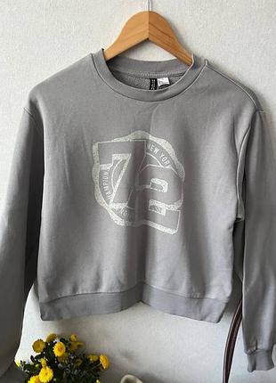 Вкорочений світшот на байці h&m 8